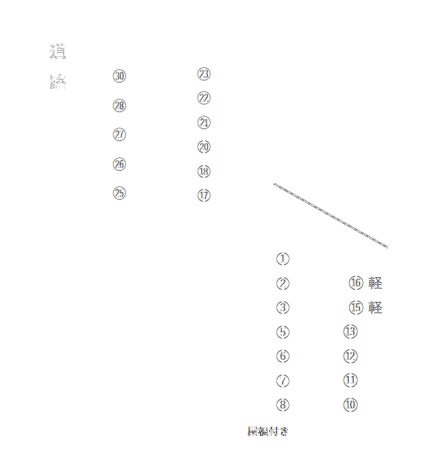 永嶋駐車場の駐車配置図