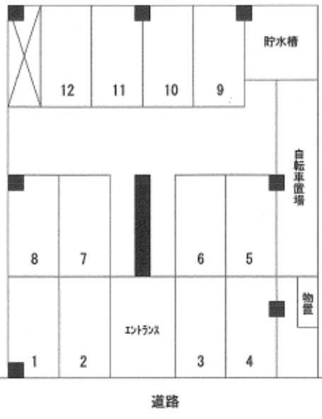 ハイム21の駐車配置図