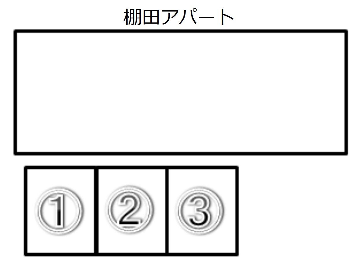 棚田アパートの駐車配置図