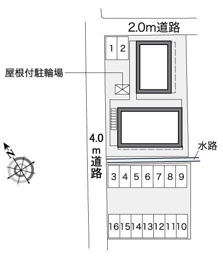 富田(36901)　敷地外駐車場の駐車配置図