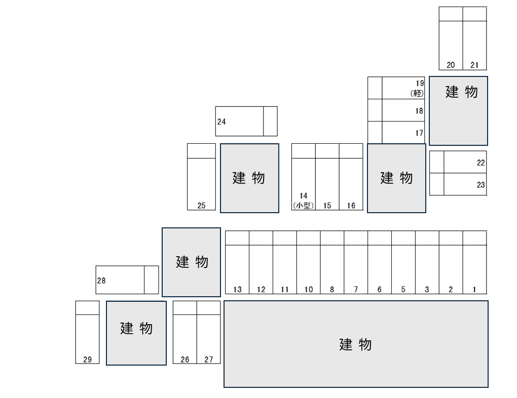 水上三木パーキングの駐車配置図