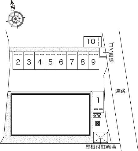 ハングルーズ(45290)　敷地外駐車場の駐車配置図