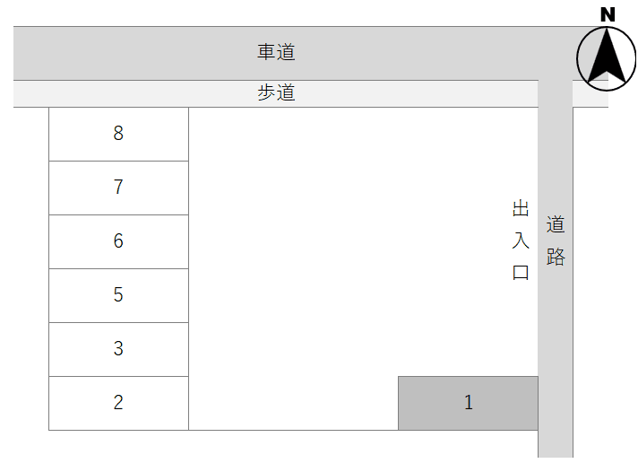 K-0134駐車場の駐車配置図