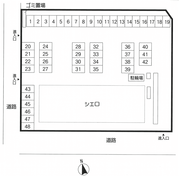 FKシエロの駐車配置図