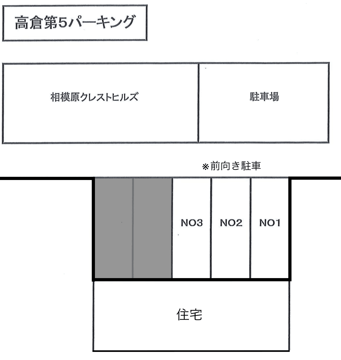 髙倉第５パーキングの駐車配置図