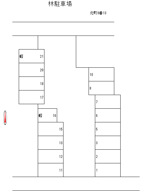 林Ｐの駐車配置図