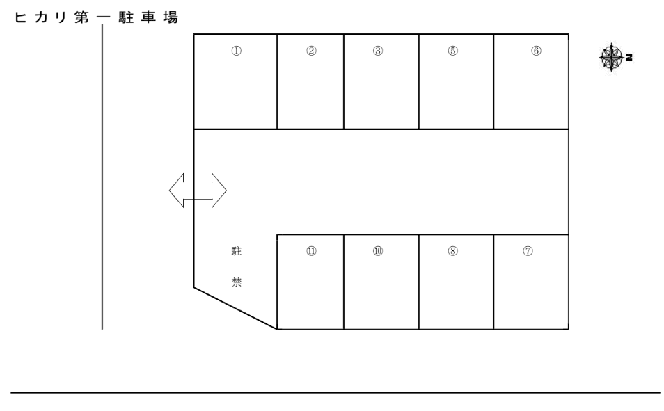 ヒカリ第１駐車場の駐車配置図