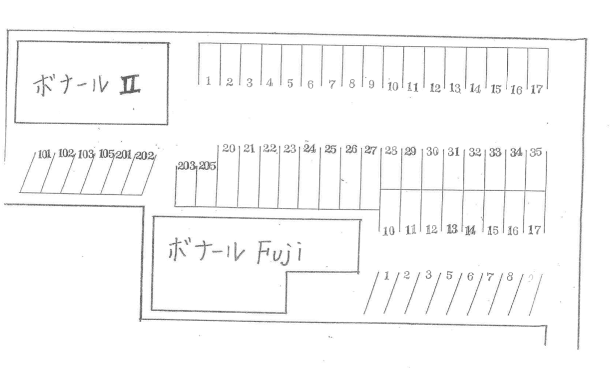 ボナールⅡの駐車配置図