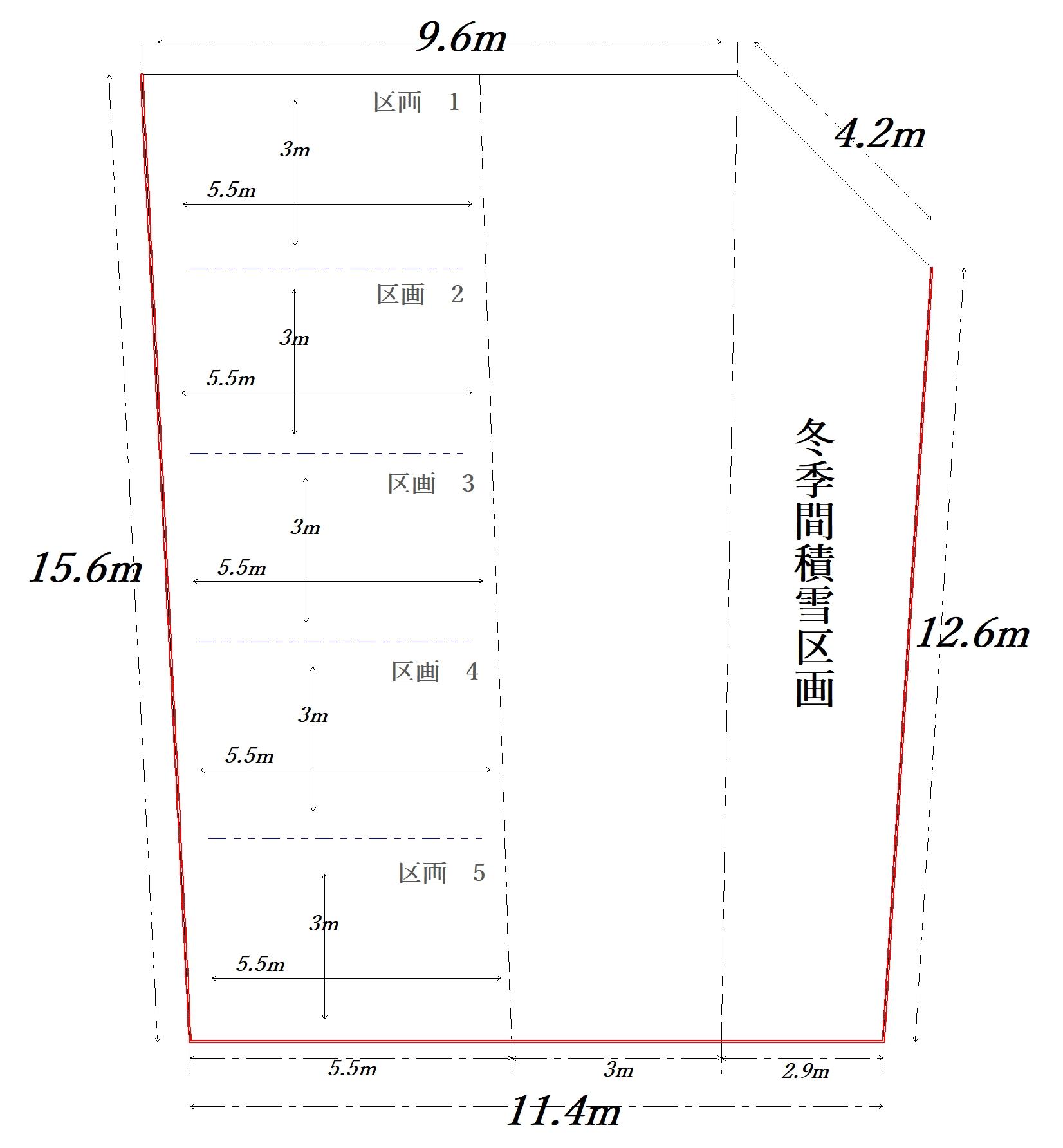 金星町2丁目月極駐車場の駐車配置図