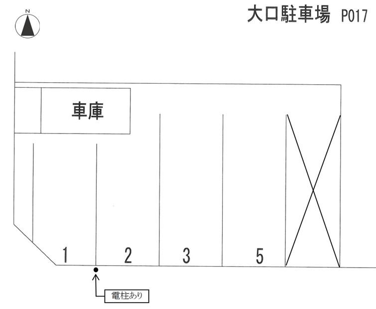 大口駐車場の駐車配置図