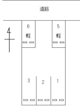FK浜田町4丁目65駐車場の駐車配置図