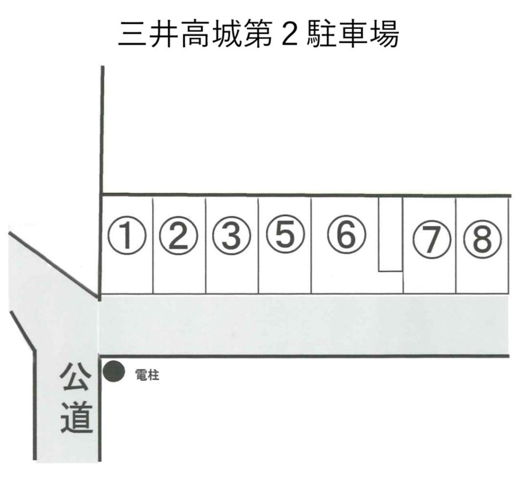 三井高城第２駐車場の駐車配置図