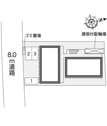 西長洲(25372)の駐車配置図