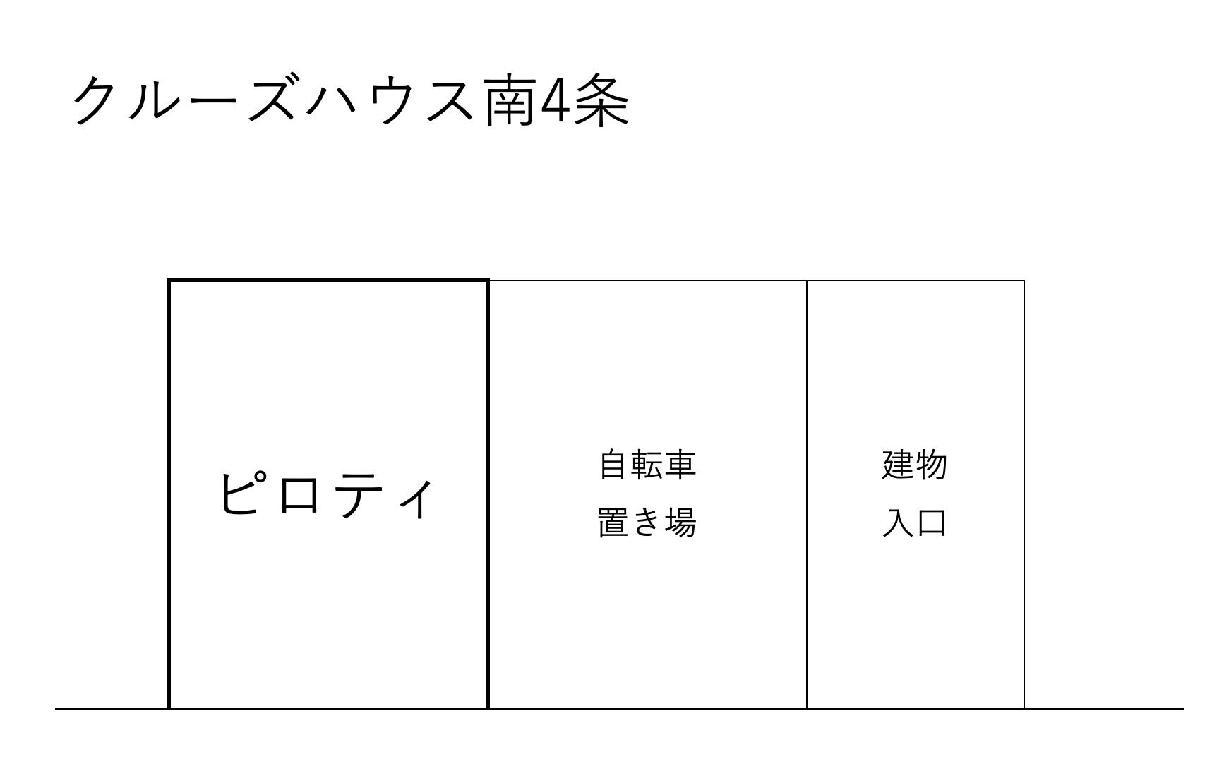 クルーズハウス南4条の駐車配置図
