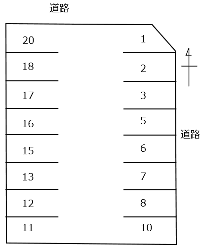 003高畑１丁目の駐車配置図