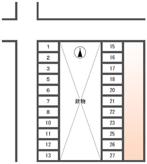 錦町駐車場の駐車配置図