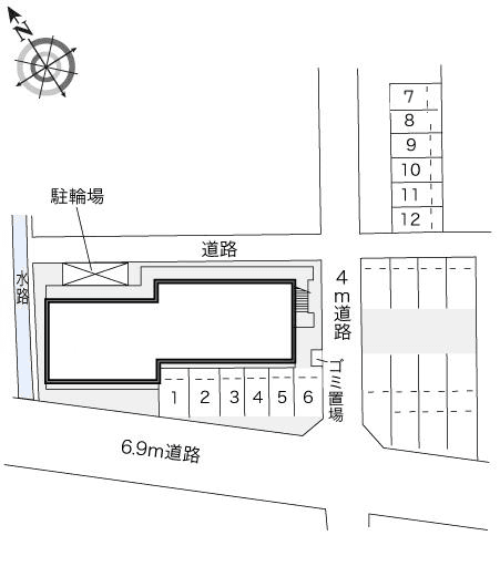 まついⅡ(19002)　敷地外駐車場の駐車配置図