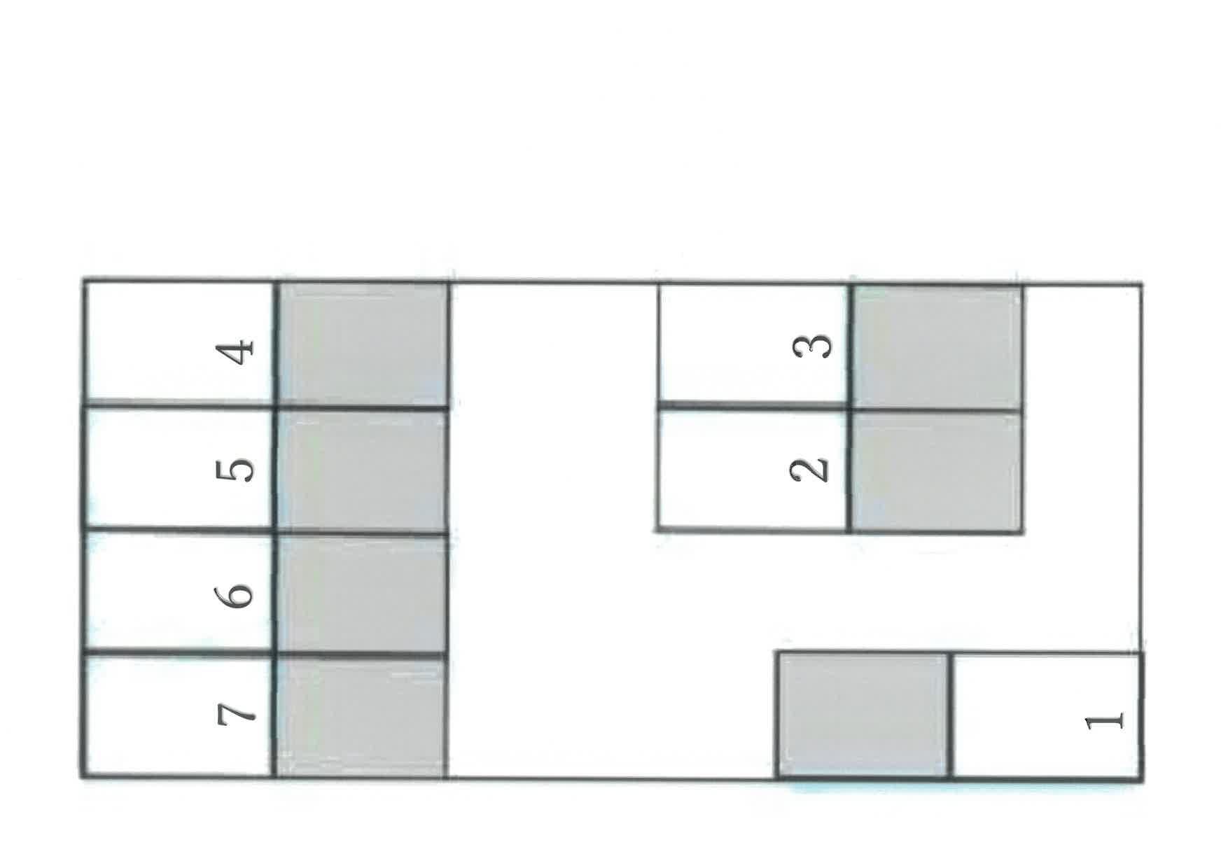 E-GARAGE東尾久2丁目の駐車配置図