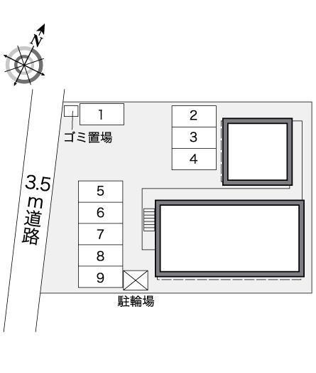 シェヴル(26175)の駐車配置図