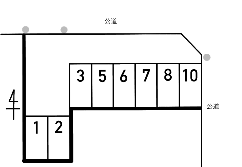 217荒子４丁目の駐車配置図