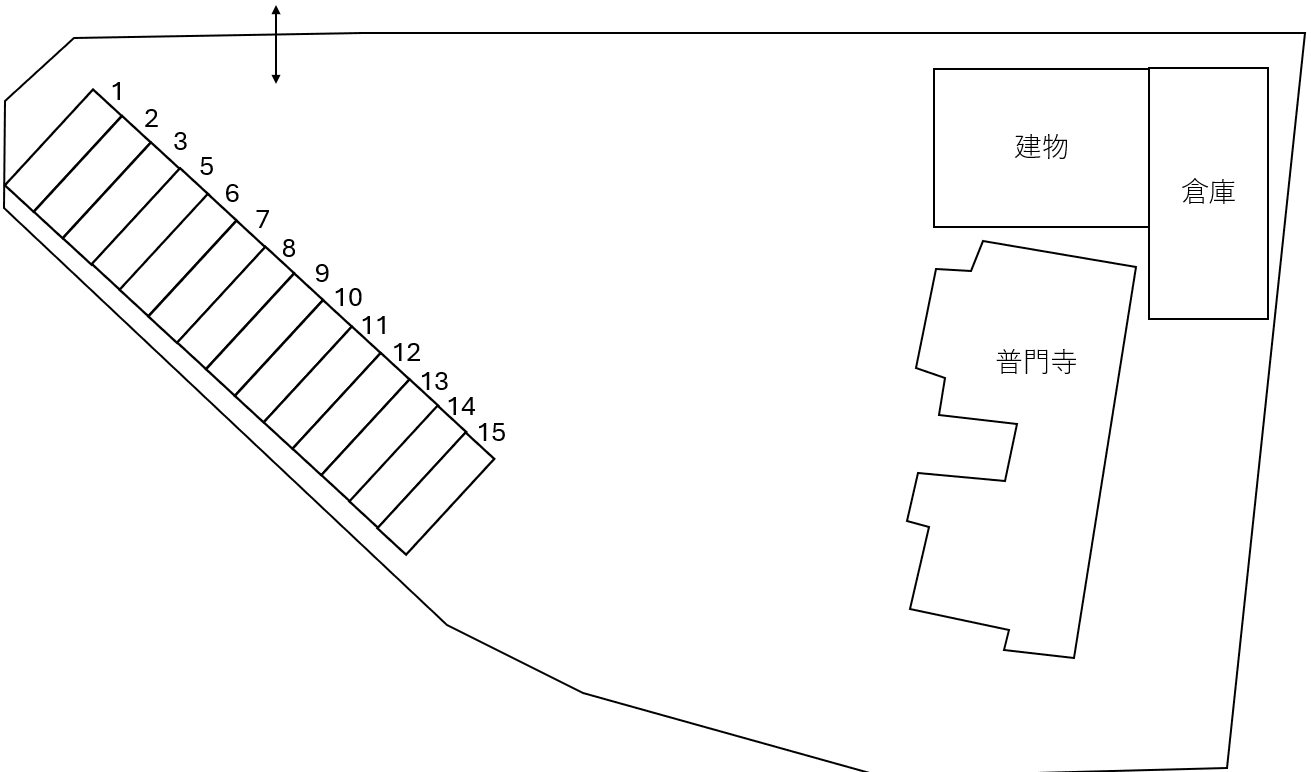 普門寺駐車場の駐車配置図