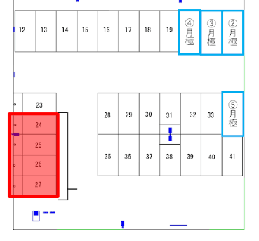 穂積駅前第８の駐車配置図