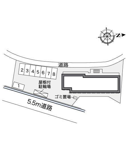 セジュール藤(25661)の駐車配置図