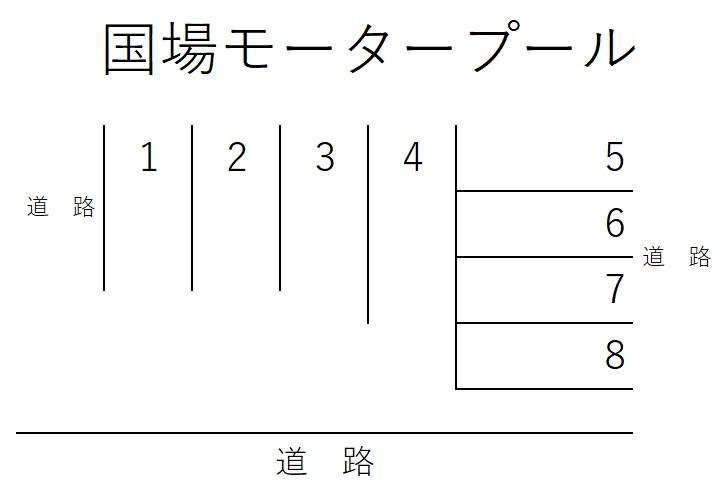 国場モータープールの駐車配置図