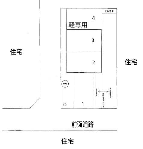 伊藤ガレージⅡの駐車配置図