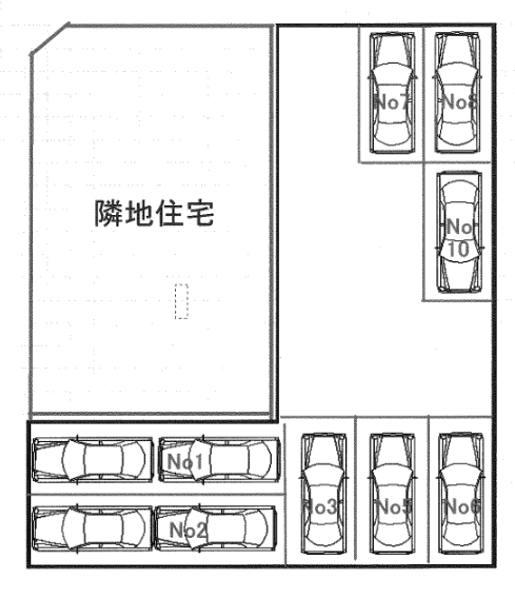 苗代小島駐車場の駐車配置図