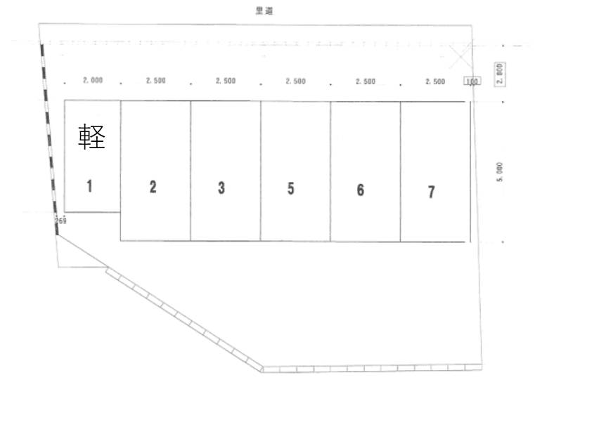 寿町2丁目駐車場の駐車配置図
