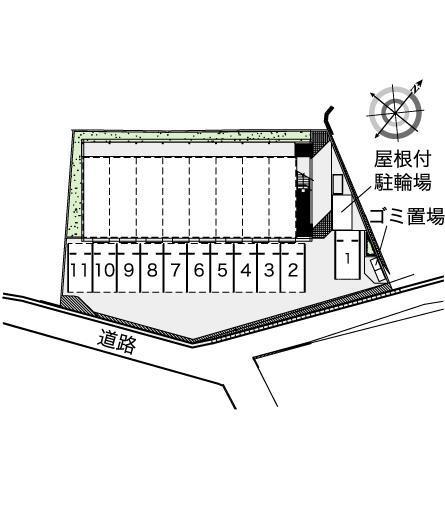 城北(42234)の駐車配置図
