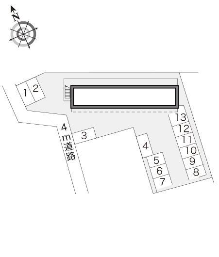 諏訪Ⅱ(14662)　敷地外駐車場の駐車配置図