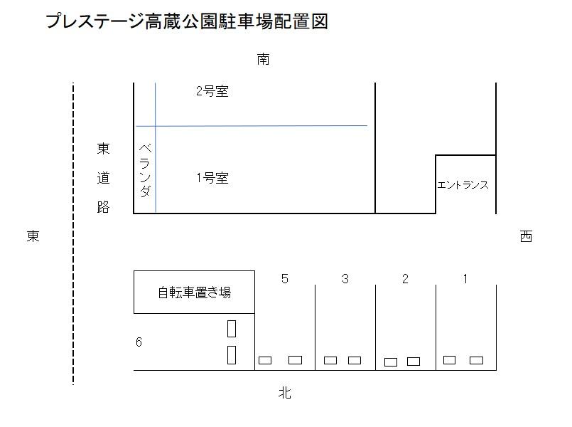 プレステージ高蔵公園の駐車配置図