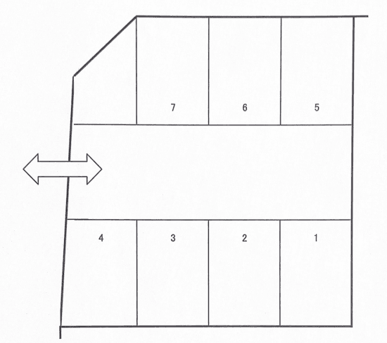 有玉西駐車場の駐車配置図