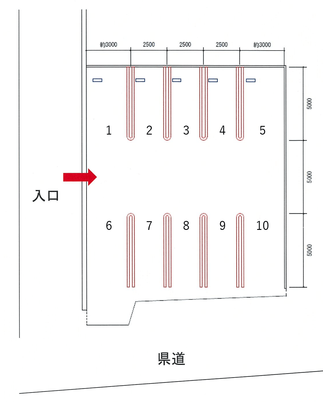 すみれ駐車場の駐車配置図