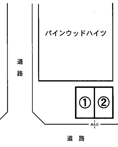 パインウッドハイツ駐車場の駐車配置図