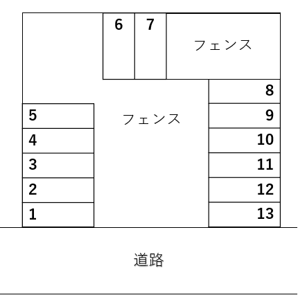 川口町２丁目パーキングの駐車配置図