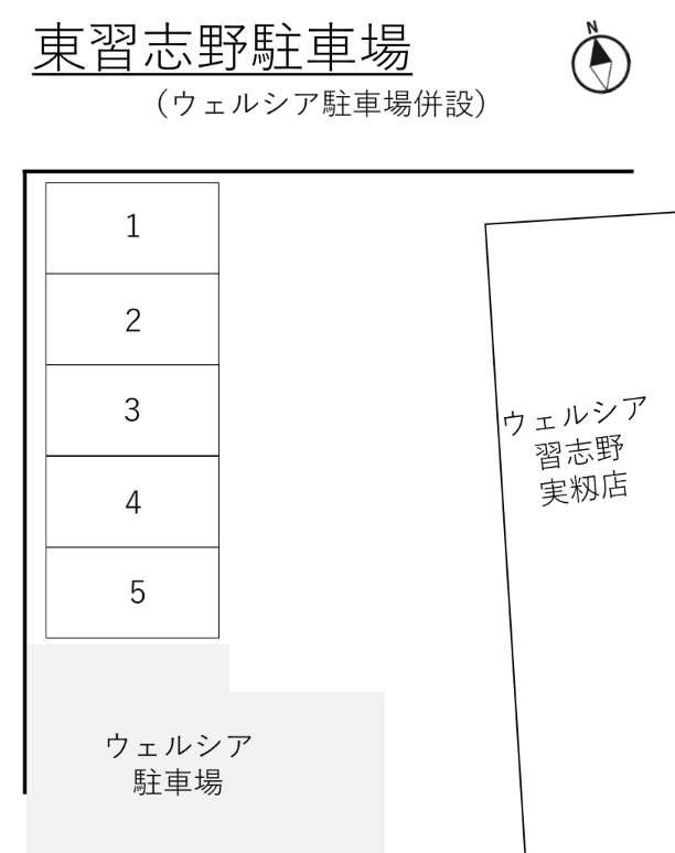 東習志野駐車場の駐車配置図