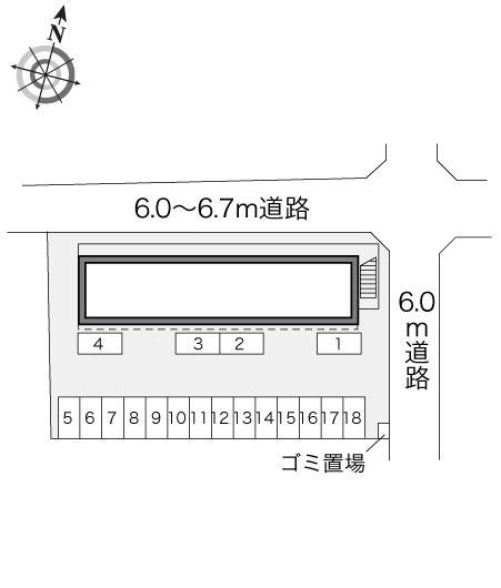 クレール(16913)の駐車配置図