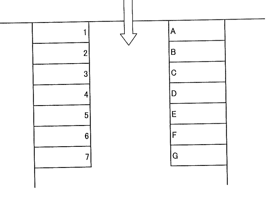 パーク市川会計の駐車配置図