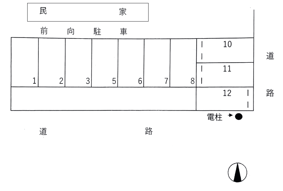 花井中萱津南ノ川29番駐車場の駐車配置図