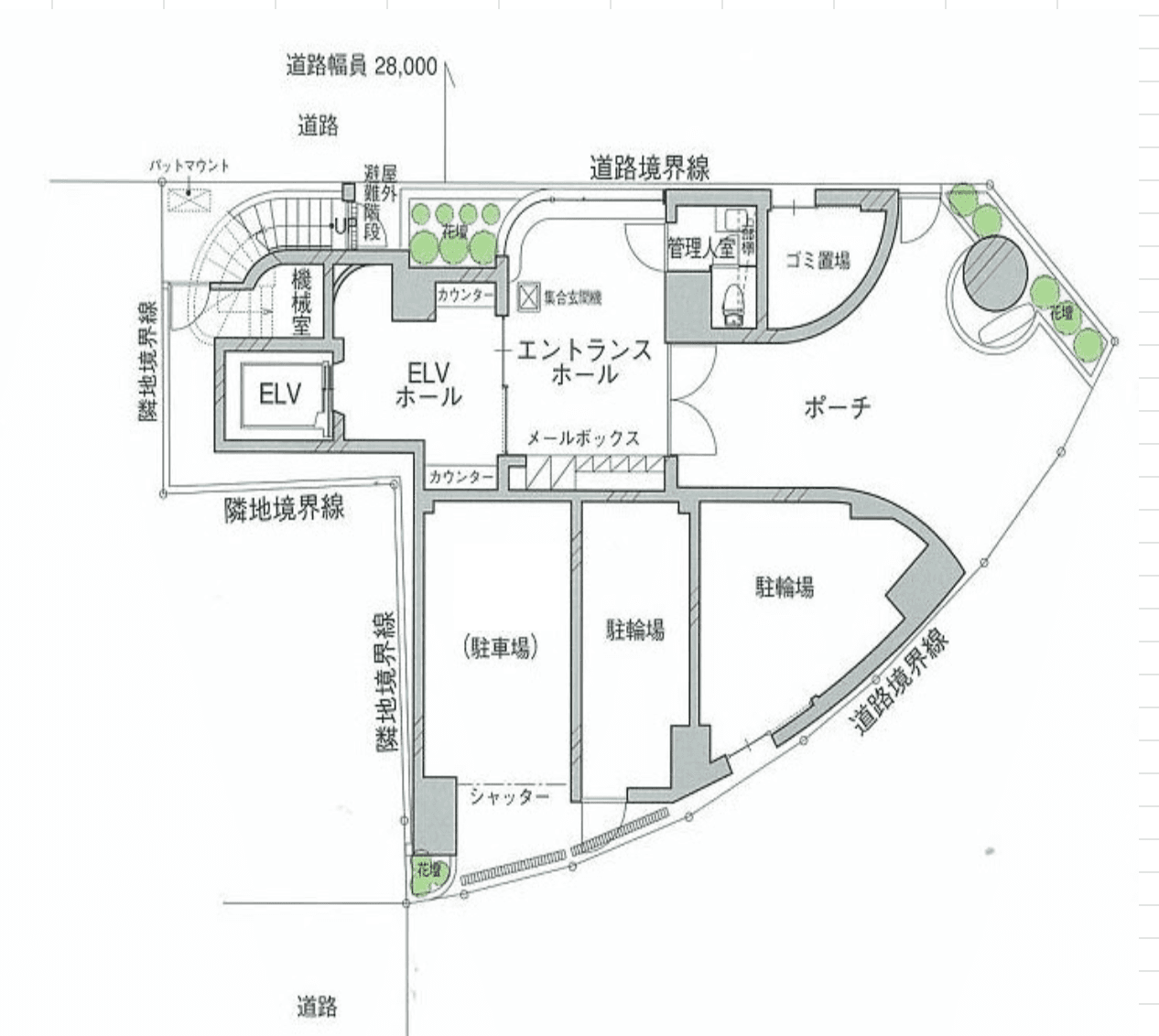グリフィン横浜・プライムスクエア駐車場の駐車配置図