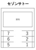 セゾンサトーの駐車場