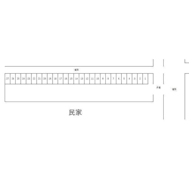 小張4147-14駐車場の駐車配置図