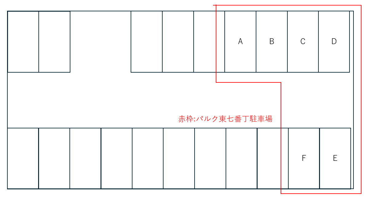 パルク東七番丁駐車場の駐車配置図