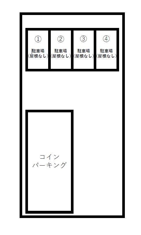 足立区花畑3丁目駐車場の駐車配置図