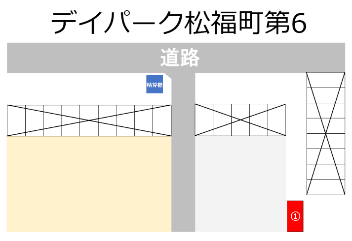 デイパーク松福町第6の駐車配置図