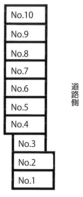 比良町駐車場の駐車配置図