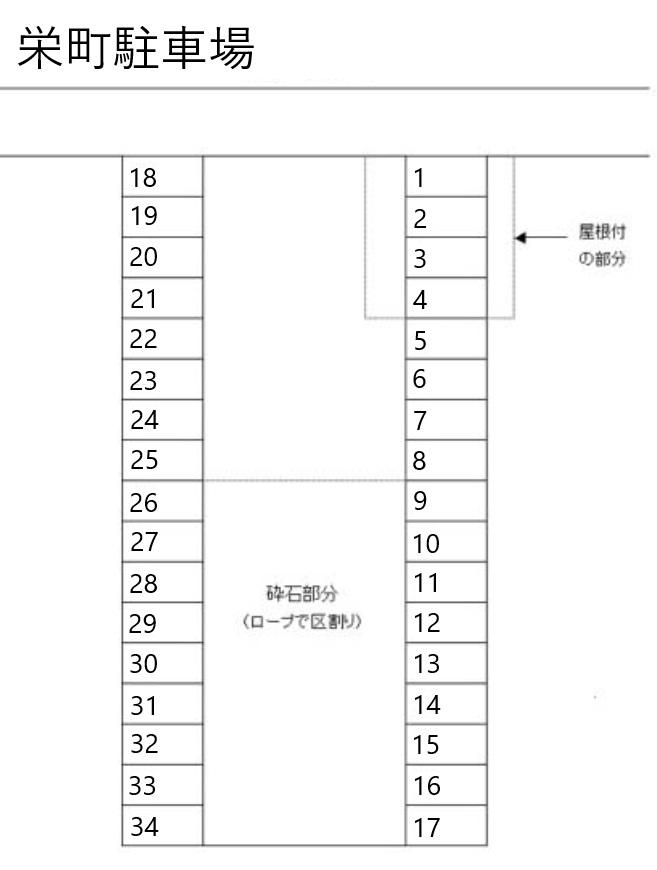 栄町駐車場の駐車配置図
